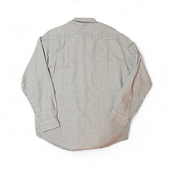 Tommy Hilfiger Vintage Checkered Tan & Black Button Down Shirt size Medium - Picture 2 of 8